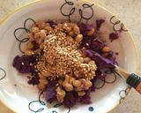 納豆と紫芋のトースト作り方3写真