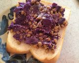 納豆と紫芋のトースト作り方4写真