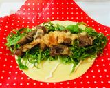 ランチ♡ケバブ風？生姜焼きパンケーキ作り方5写真