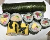 オニのパンツ模様の巻き寿司作り方3写真