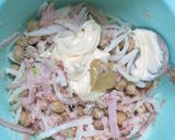 ひよこ豆と玉ねぎとツナのマヨ和えサラダ作り方5写真