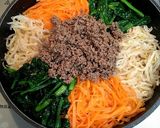 子供も喜ぶ♫フライパンで石焼きビビンバ♫作り方6写真