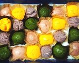 花咲くカラフル蒸しパン作り方6写真