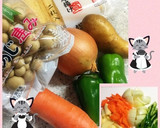 リンゴ酢de野菜と厚揚げのベジ酢豚風〜♪作り方1写真