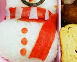 今日のキャラ弁2/5(雪だるま 2種)作り方1写真