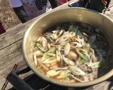 山の上で芋煮作り方5写真