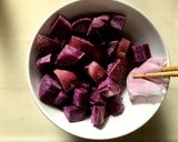 和風ドレ&マヨで♪紫芋のホットサラダ作り方3写真