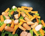 簡単ランチ☆すき焼き風焼うどん作り方2写真