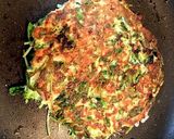 ヘルシー！小麦粉なし簡単豆苗お好み焼作り方4写真