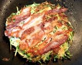 ヘルシー！小麦粉なし簡単豆苗お好み焼作り方5写真