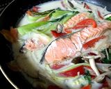 シャケと青梗菜のクリーム煮&煮浸し2品作り方2写真
