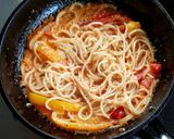 パプリカクリームパスタ作り方7写真