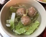 レンチン★肉団子と白菜のスープ作り方1写真
