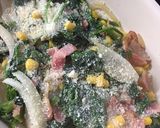 ほうれん草でふわトロ卵のチーズ焼き作り方3写真
