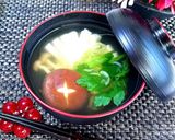 茸と豆腐のお吸い物作り方3写真