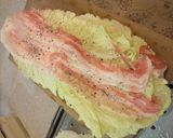 白菜と豚ばら肉のぎゅうぎゅう詰め土鍋蒸し作り方1写真