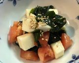 トマト入り長芋とわかめの和えもの作り方4写真