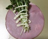 ハムのかいわれ巻き作り方4写真
