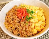 絶品！筍入り鶏そぼろで２色そぼろ丼♪作り方7写真
