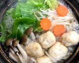 あったか1人鍋② 肉団子&野菜作り方3写真