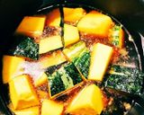 かぼちゃとひき肉の煮物作り方1写真