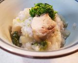 七草粥　鶏肉と菜の花トッピング作り方9写真