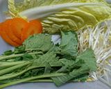 桃の節句♥なばな彩り野菜炒め作り方1写真