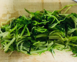 簡単☆ほろ酔い豆腐で水菜の酒粕白和え作り方1写真