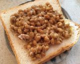 ハニー納豆トースト作り方2写真