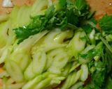 かぼちゃとセロリとコーンのケチャップ煮❀作り方1写真