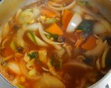 かぼちゃとセロリとコーンのケチャップ煮❀作り方5写真