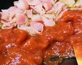 アスパラ・ベーコン&トマトソースパスタ作り方2写真