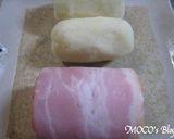 チーズ入り芋もちベーコン巻き作り方4写真
