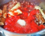 絶品！カリふわ♡肉団子とゴボウのトマト煮作り方3写真