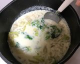 菜の花と白菜の豆乳スープ作り方7写真