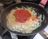 水漬けパスタのアマトリチャーナ風作り方3写真