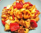 鶏モモ肉とレンコンの甘酢炒め作り方16写真