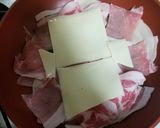 餃子の皮入豚薄切り重ね焼き作り方4写真