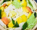 八つの野菜の野菜鍋●春菊たくさんの野菜鍋作り方2写真