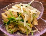 豆苗、もやし、油揚げの和え物作り方4写真