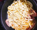 簡単！家族大絶賛！濃厚カルボナーラうどん作り方4写真
