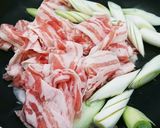 カキ醤油メンツユで豚バラ肉長ネギ照り焼き作り方2写真
