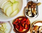 オイルサーディン&玉ねぎのパスタ作り方1写真