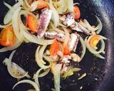 オイルサーディン&玉ねぎのパスタ作り方3写真