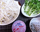 節約【豆苗ともやしのしらすツナ醤油】作り方1写真