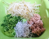 節約【豆苗ともやしのしらすツナ醤油】作り方4写真
