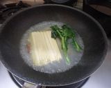 水漬けパスタの菜の花入りボンゴレビアンコ作り方4写真