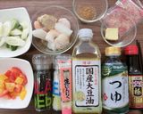 【糖質制限】海鮮バター魚粉焼きそば作り方1写真