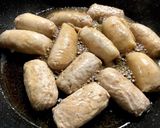 【鶏皮＋鶏ひき肉＋蓮根】つくねの鶏皮巻き作り方5写真