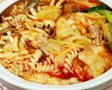 鶏肉鍋トマト味でピリ辛アラビアータ風作り方8写真